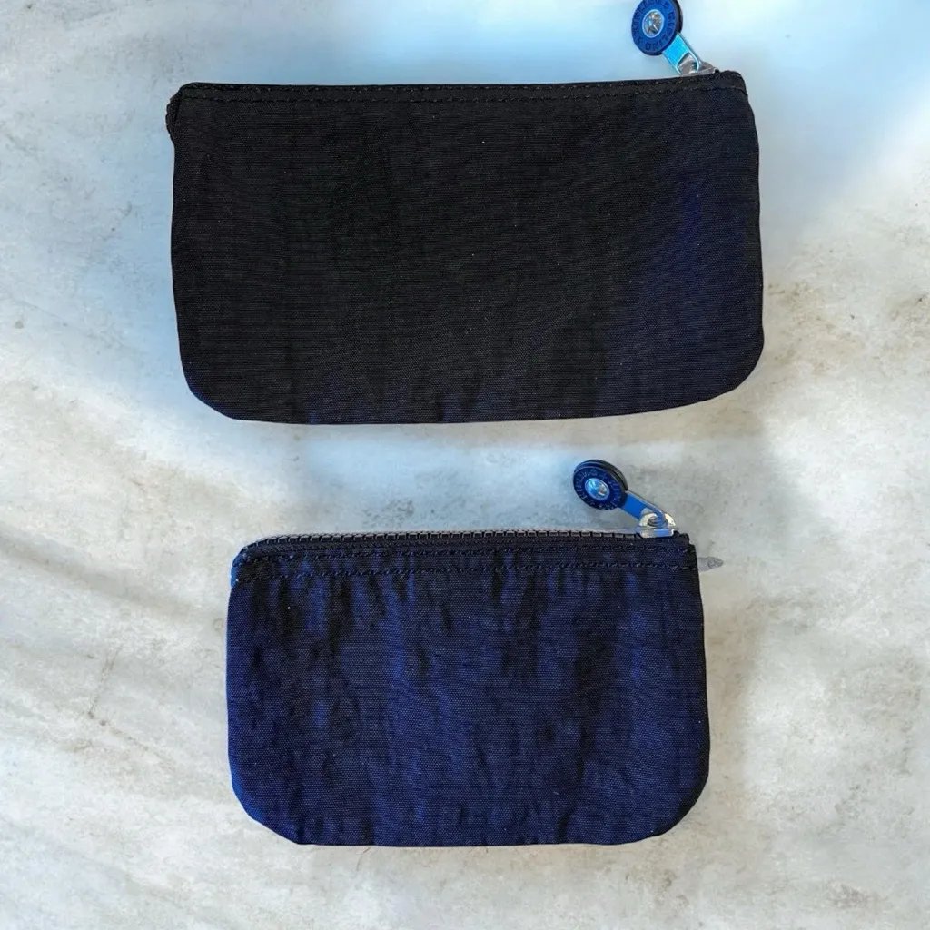 KIPLING 2 Piece Lot Creativity Large and Small Zip Pouches Wallet w/Compartments - Image 3