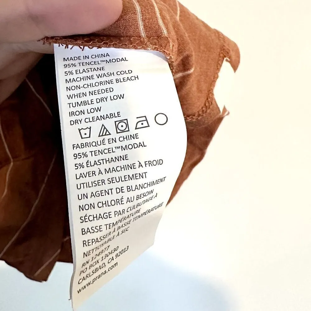 NWT Prana Foundation Scoop Neck Tank in Copper Heather Stripe - Size Medium - Image 5