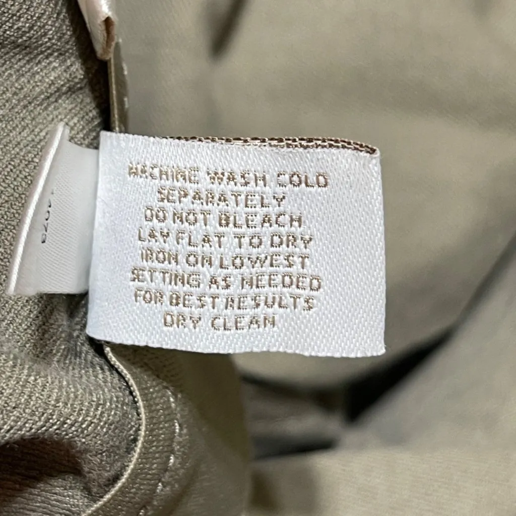 Chico's Stretch Pant Size 8/10 (Chico 1) Putty Zip Cropped - Image 5