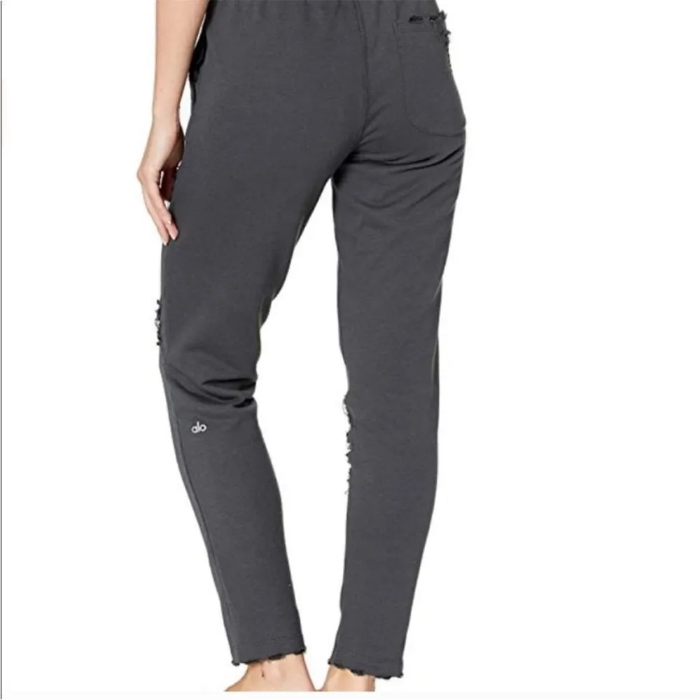 ✨Alo Yoga Distressed Grey Sz Small Sweatpants✨ - Image 5