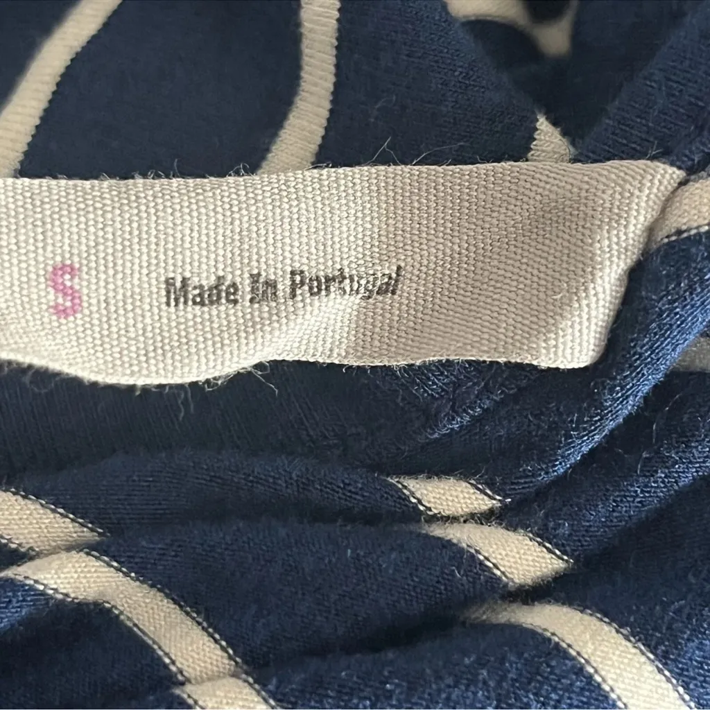 Athleta Maxi High Low Dress Cross Shore Chevron Striped Stretch Navy Size Small - Image 6