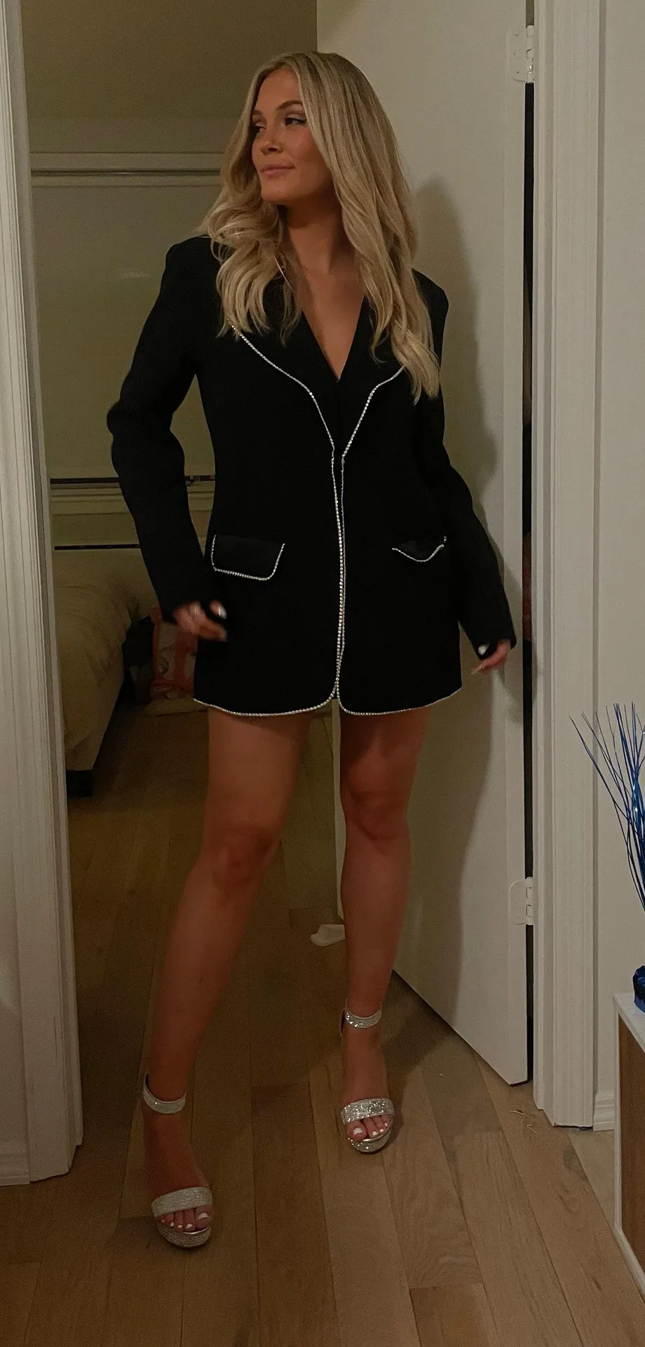 Rumored Black Embellished Trim Blazer  - Image 8