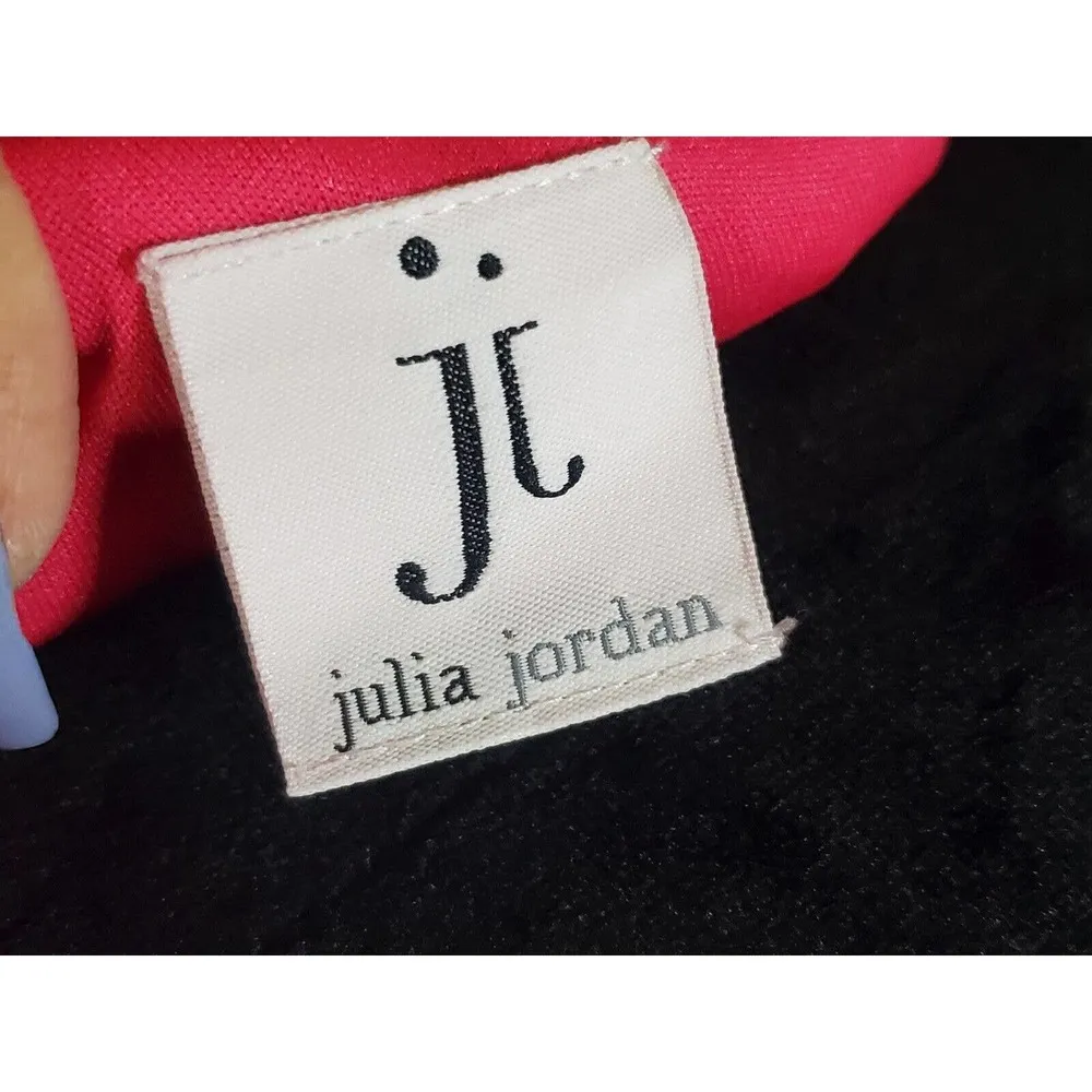 Julia Jordan Women's Pink Orange One Shoulder Short Sleeve Knee Length Dress XS - Image 9