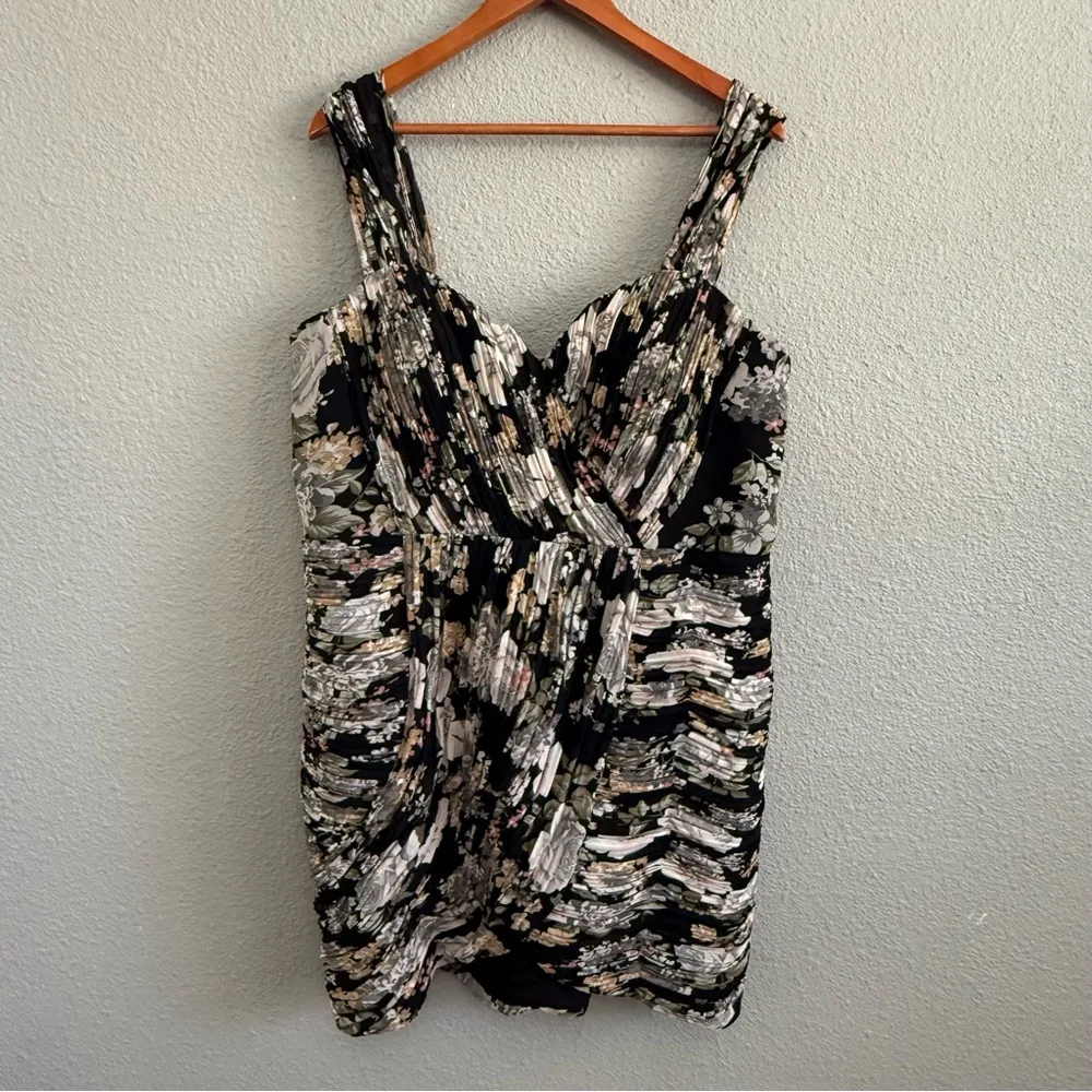 Lavish Alice‎ Pleated Bardot Rose Dress Size 16 EUC - Image 3