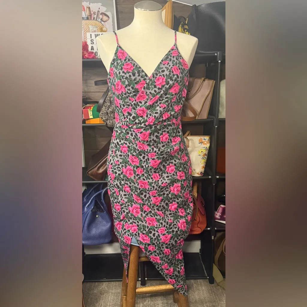 Betsey Johnson Pink Floral Midi Dress - Image 2