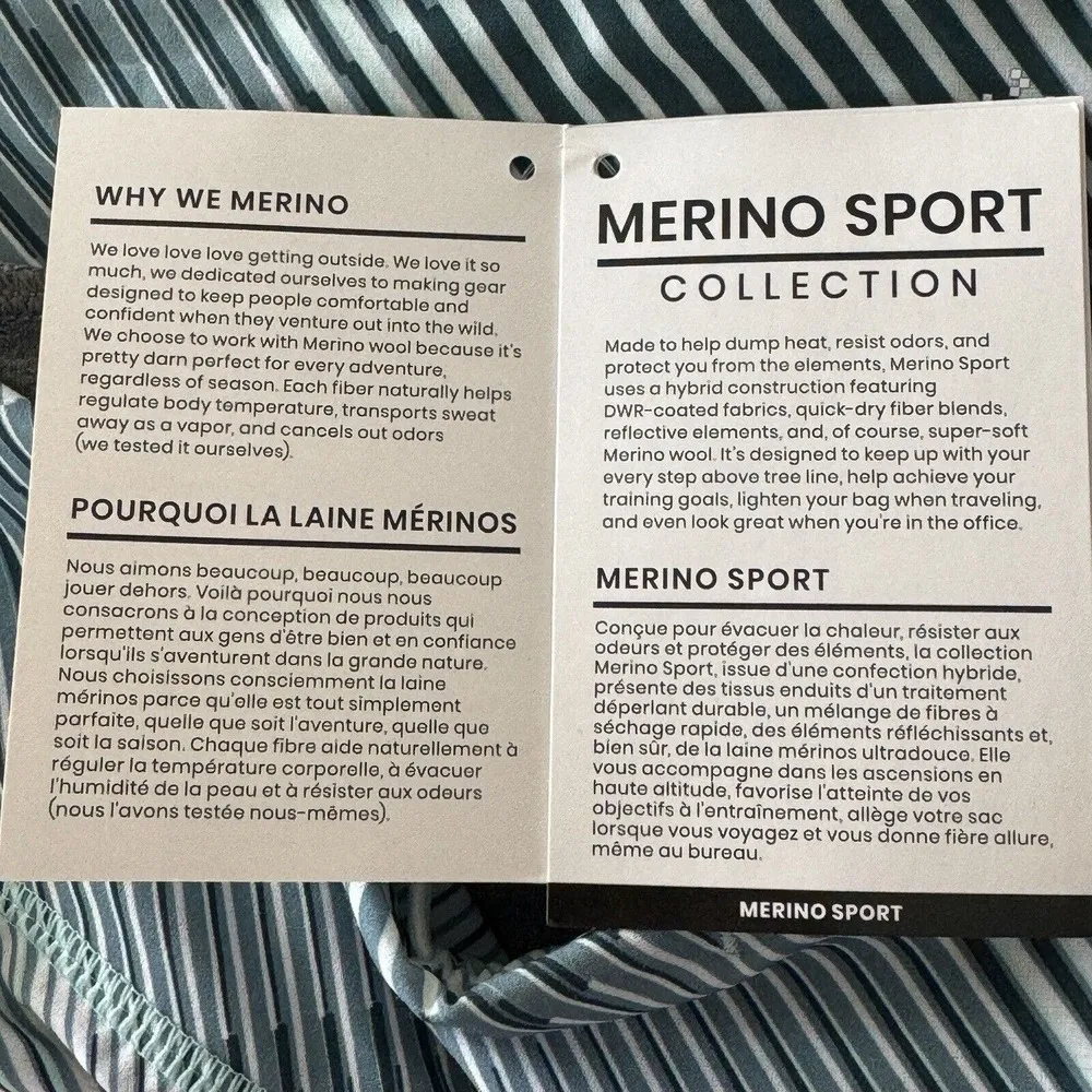 SmartWool Large Sport Lined Shorts Merino Wool Running Athletic Wicking Striped - Image 6