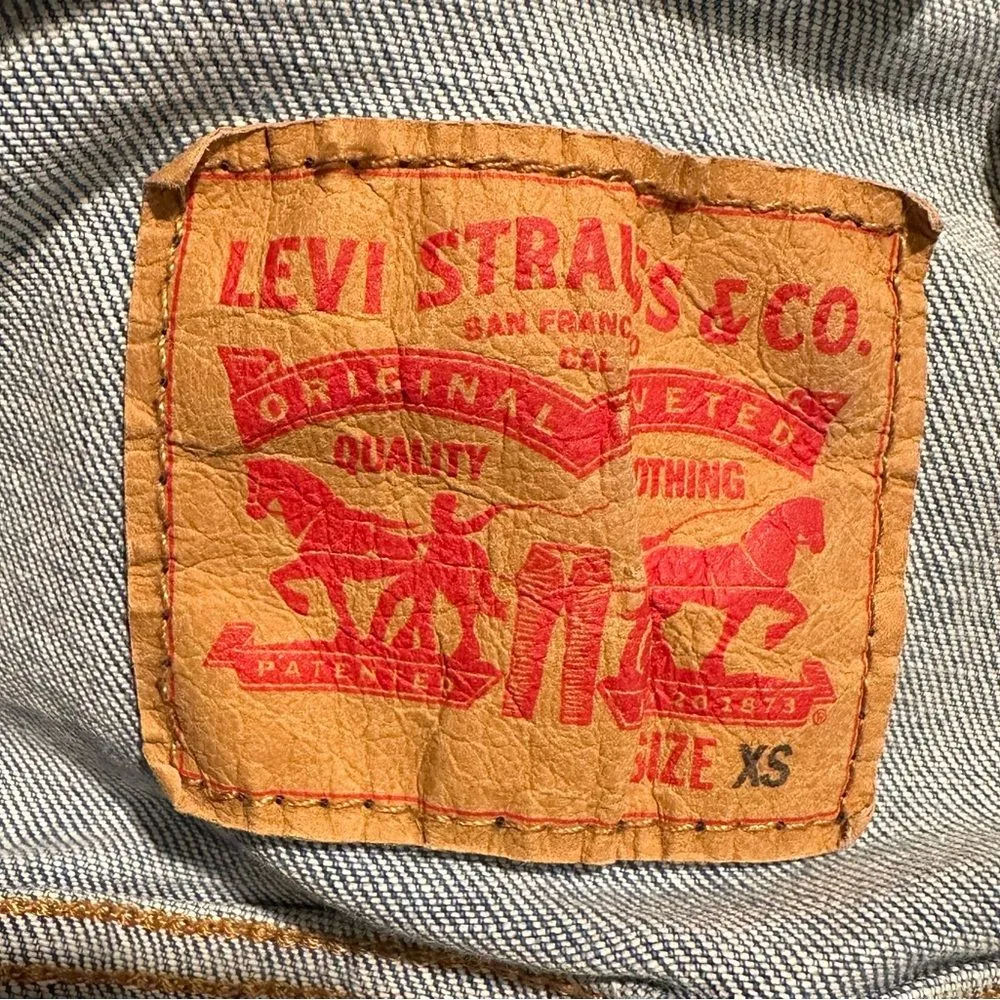 Levi’s Jean Button down Jacket light Blue Denim Size XS - Image 4