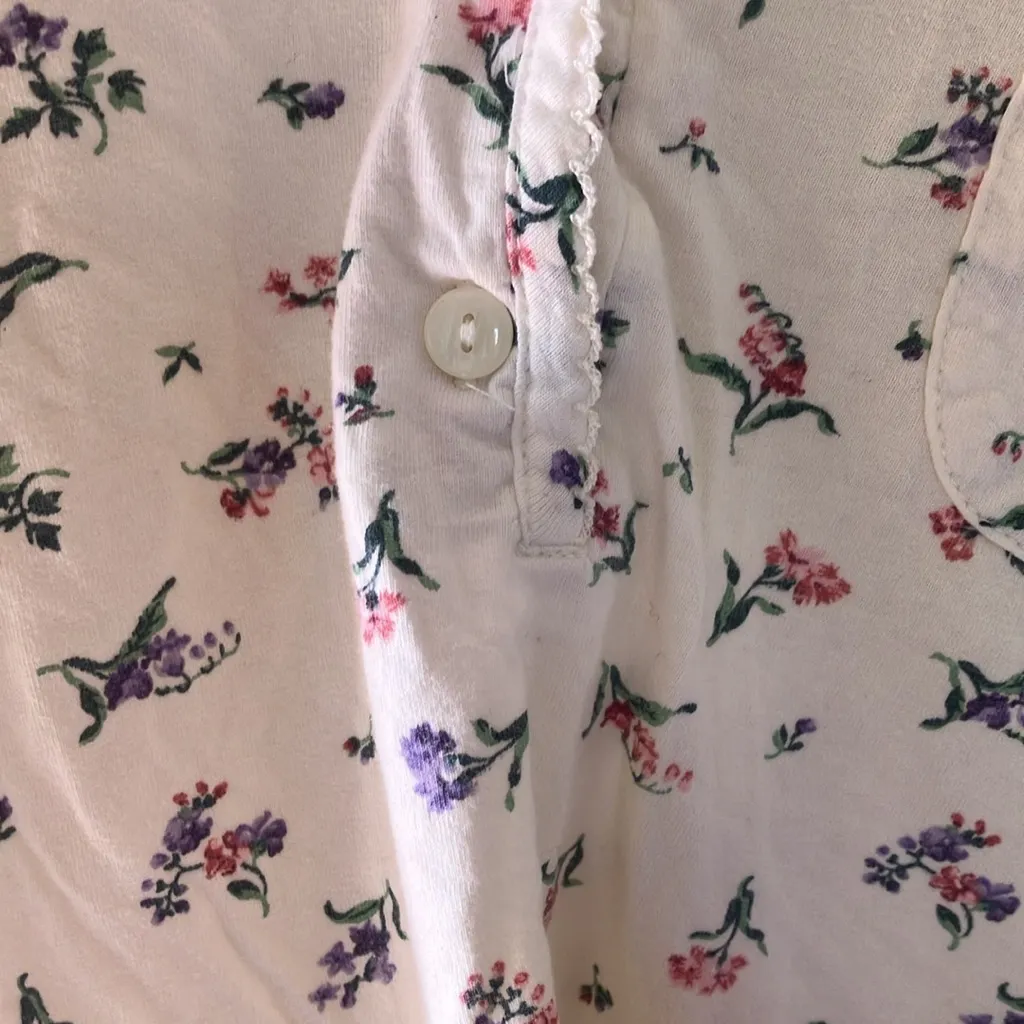 Basic Editions White Floral Sleeveless Blouse extra large Size XL - Image 2