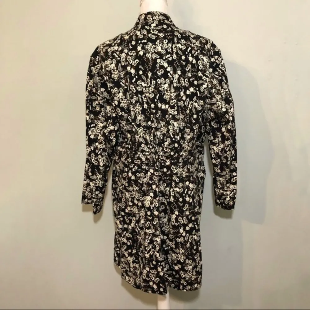 NWT  Daphne Black Floral Zip-Up Cotton Twill Sheath Dress New - Image 11