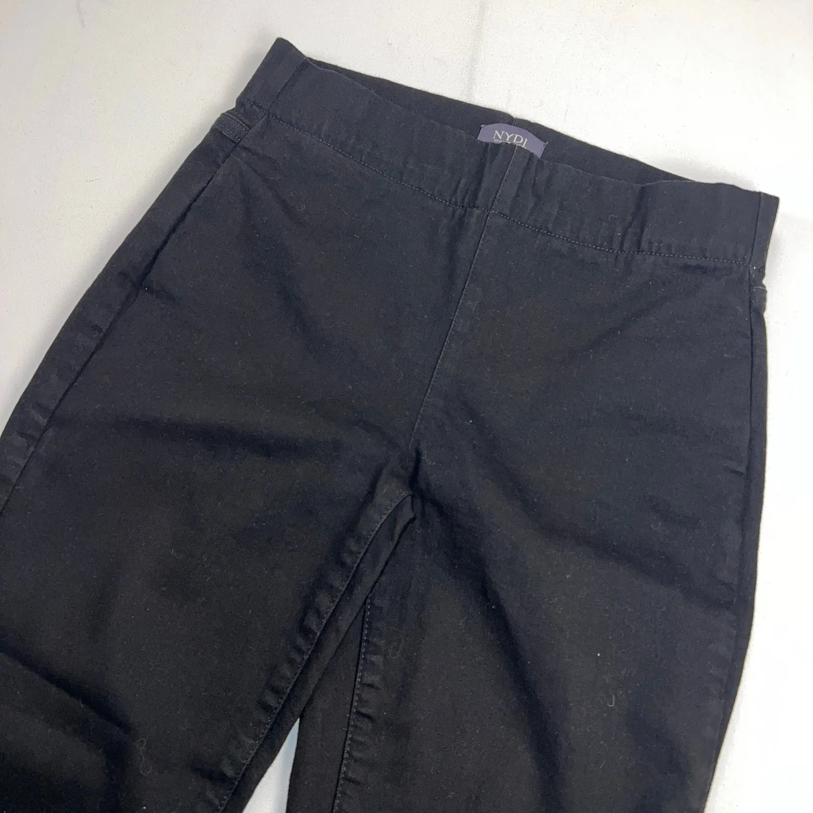 NYDJ Pull On Marilyn Straight Jeans Black Wash Stretch Denim Lift & Tuck Size 2 - Image 3