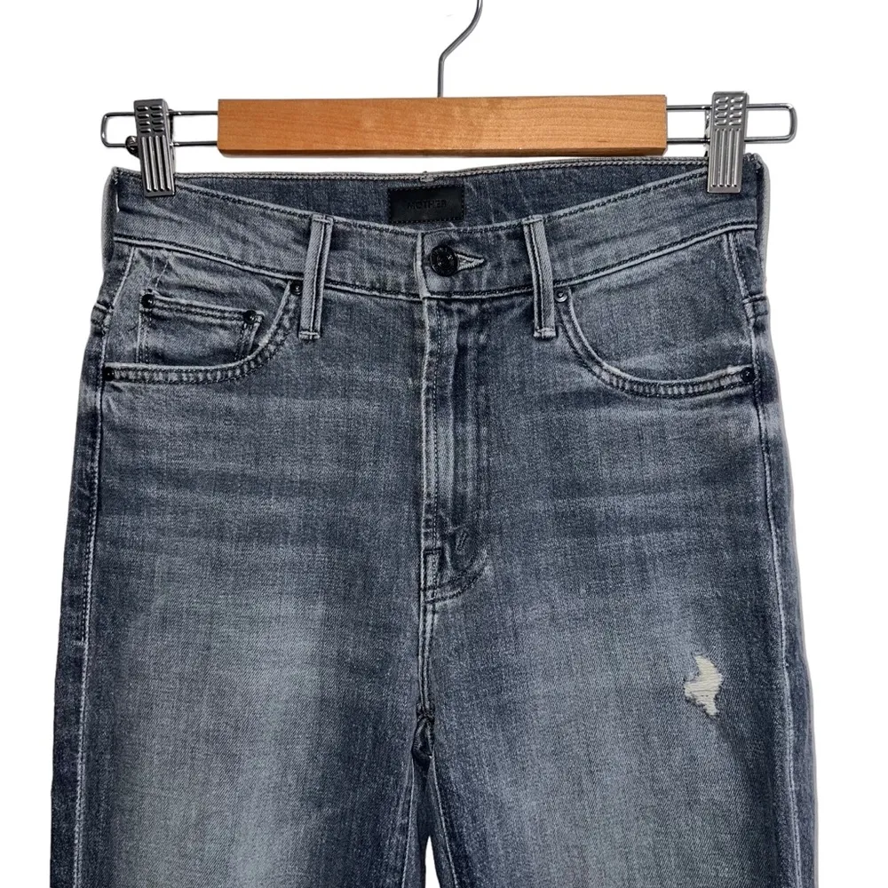 The Insider Crop Step Fray In Ace Of Spades Gray Distressed Wash - Image 5