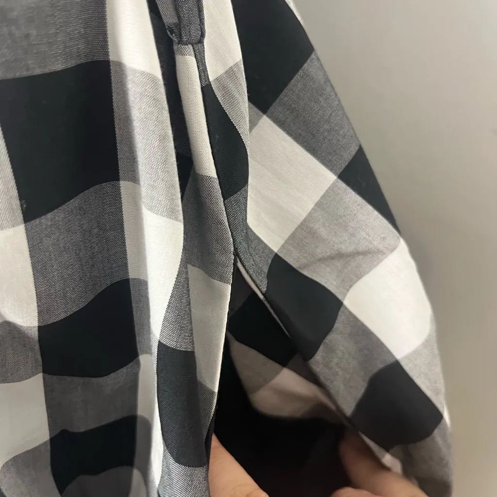 Kate Spade Broome Street Gingham Plaid Midi Shirtdress Sundress size large - Image 6