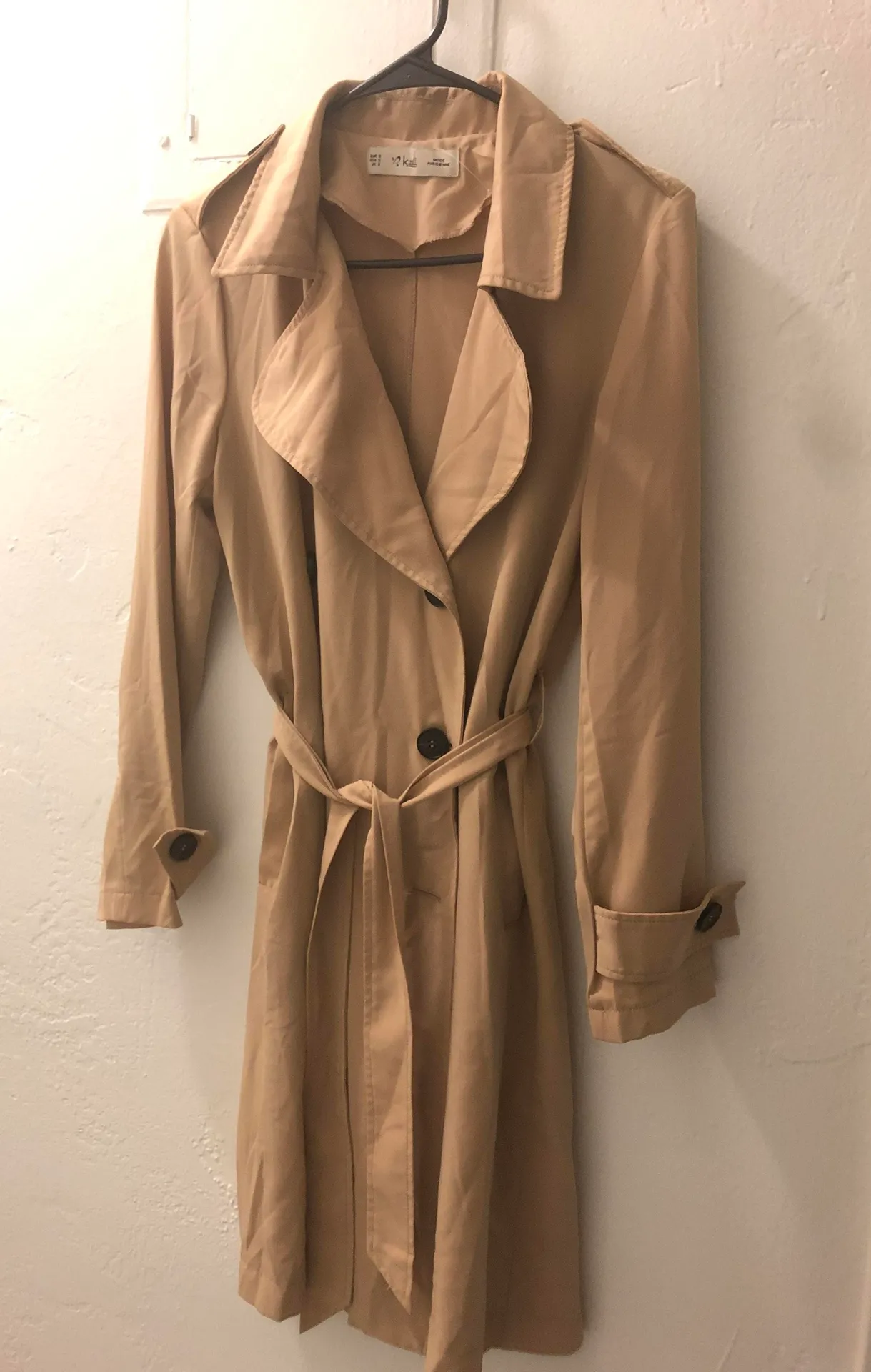 Nasty Gal Dark Beige Trench Coat - Image 4