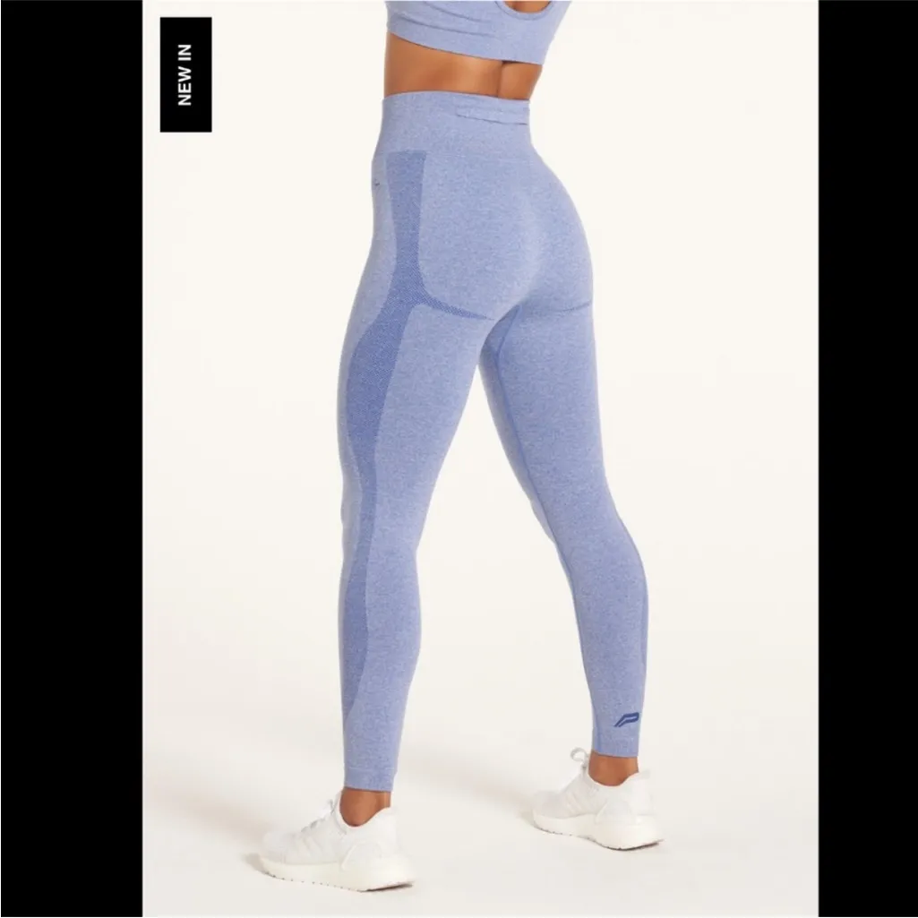 Pursue Fitness X Hope Scope Seamless Leggings Size Medium Blue - Image 2