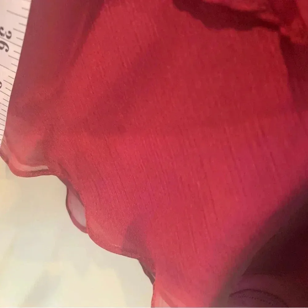 Ignite Tiered Sleeveless Berry Maroon Wine Short Evening Dress Women’s S Small Pink Size 14 - Image 5