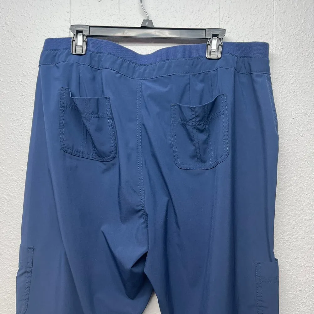 Indigo Navy Blue High Rise Athleisure Capri Lightweight Pants Womens Size 16 - Image 6