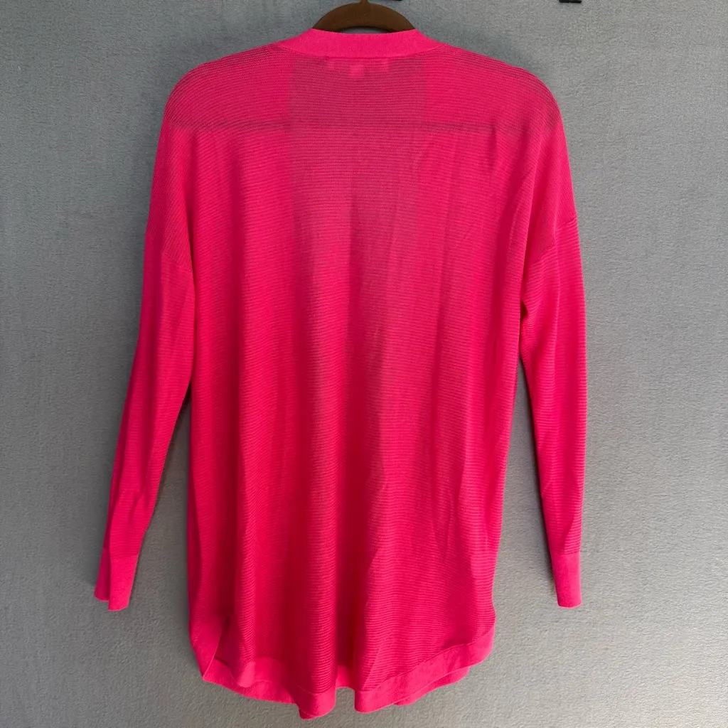 LOFT women’s‎ bright pink Open-Front Cardigan size Medium - Image 8