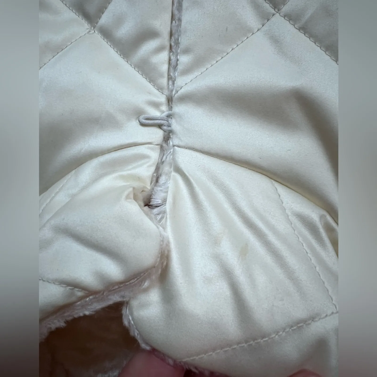 Lauren Ralph Lauren Ivory Reversible Faux Fur/Quilted Vest - XL - Image 7