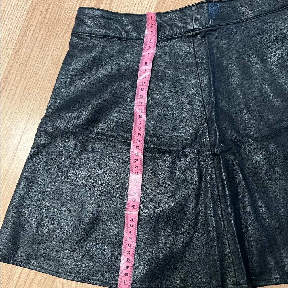 Divided Black Mini Skirt Faux Leather - Image 4