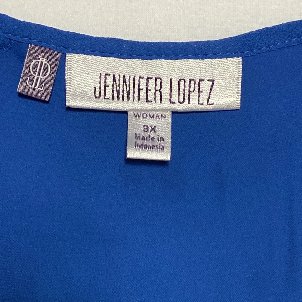 Jennifer Lopez womens plus size blue top - Image 3