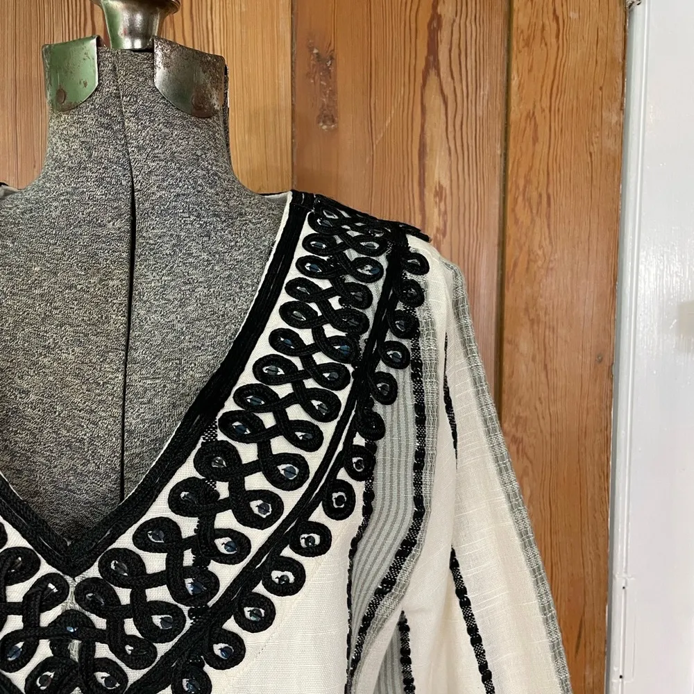 Soft Surroundings Coco De Mer Embroidered Tunic Shift Dress - Size Medium - Image 5