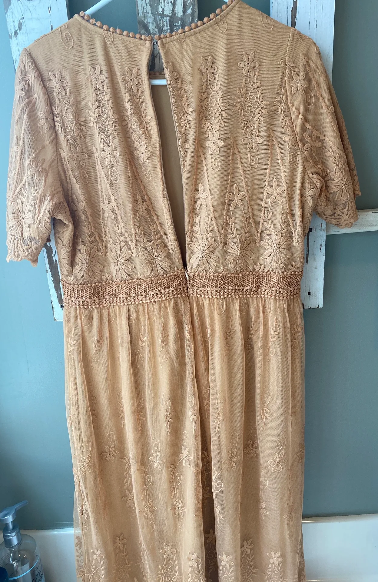 NWOT Lace Dress Orange Size L - Image 5