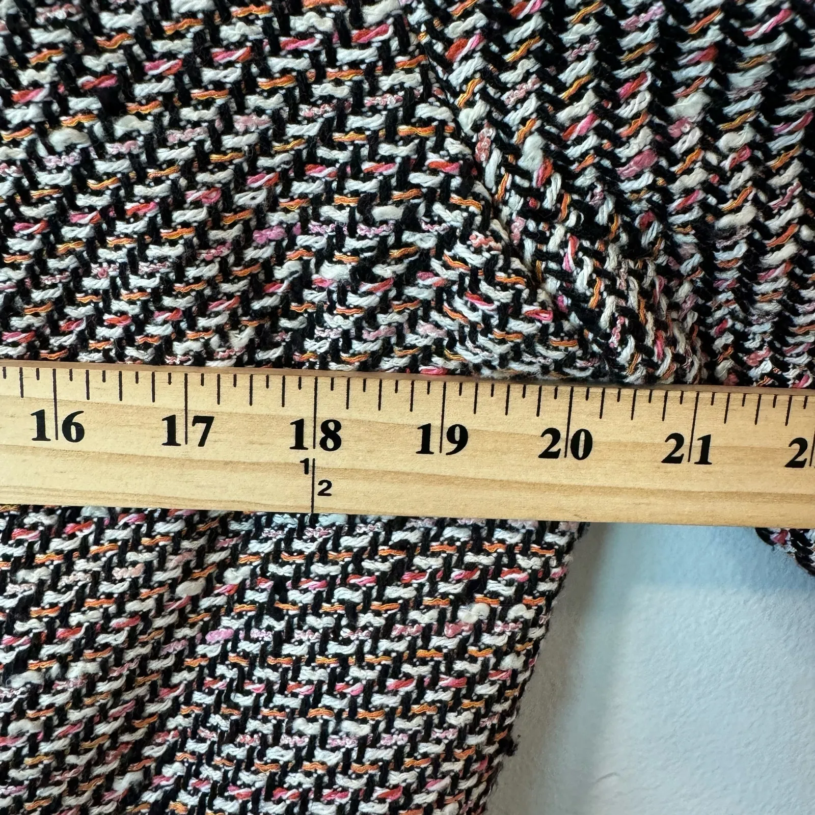 Talbots Grosgrain Trim Cotton Wool Blend Elegant Tweed Academia Jacket 10 - Image 6