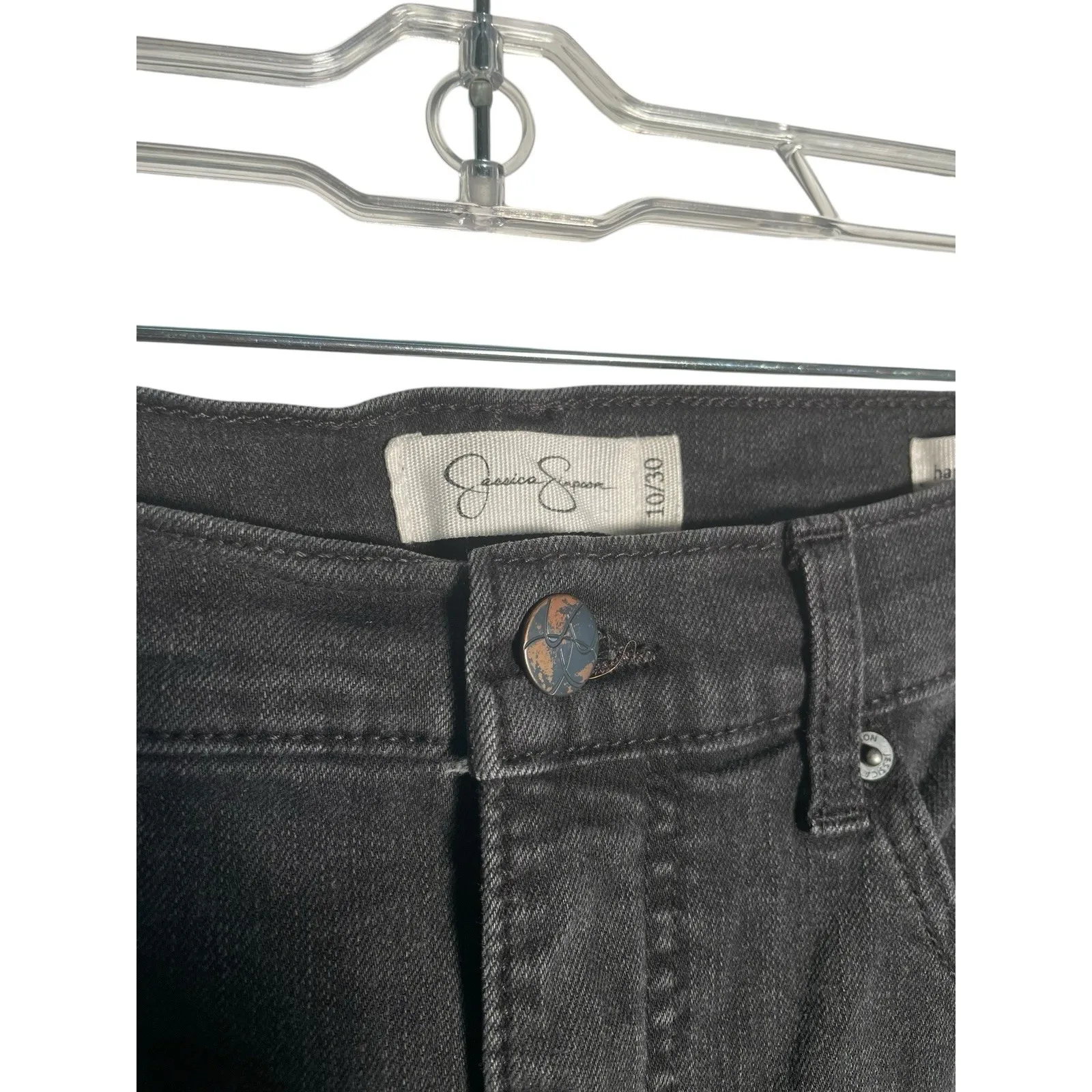 Jessica Simpson Harmony High Rise Slim Straight Jeans Womens 10/30 Black - Image 3