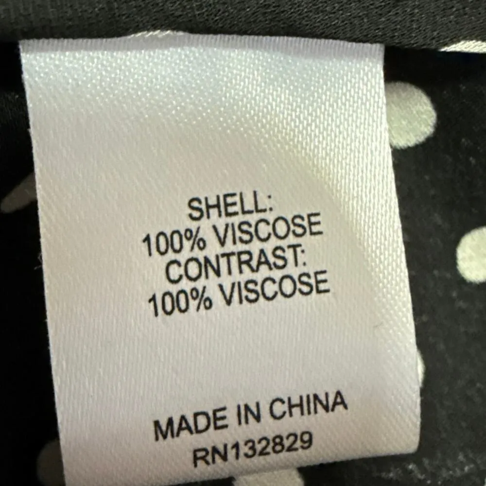 L'Academie Zillian Black White Polka Dot Side Zip Midi Sarong Wrap Skirt Size S - Image 8