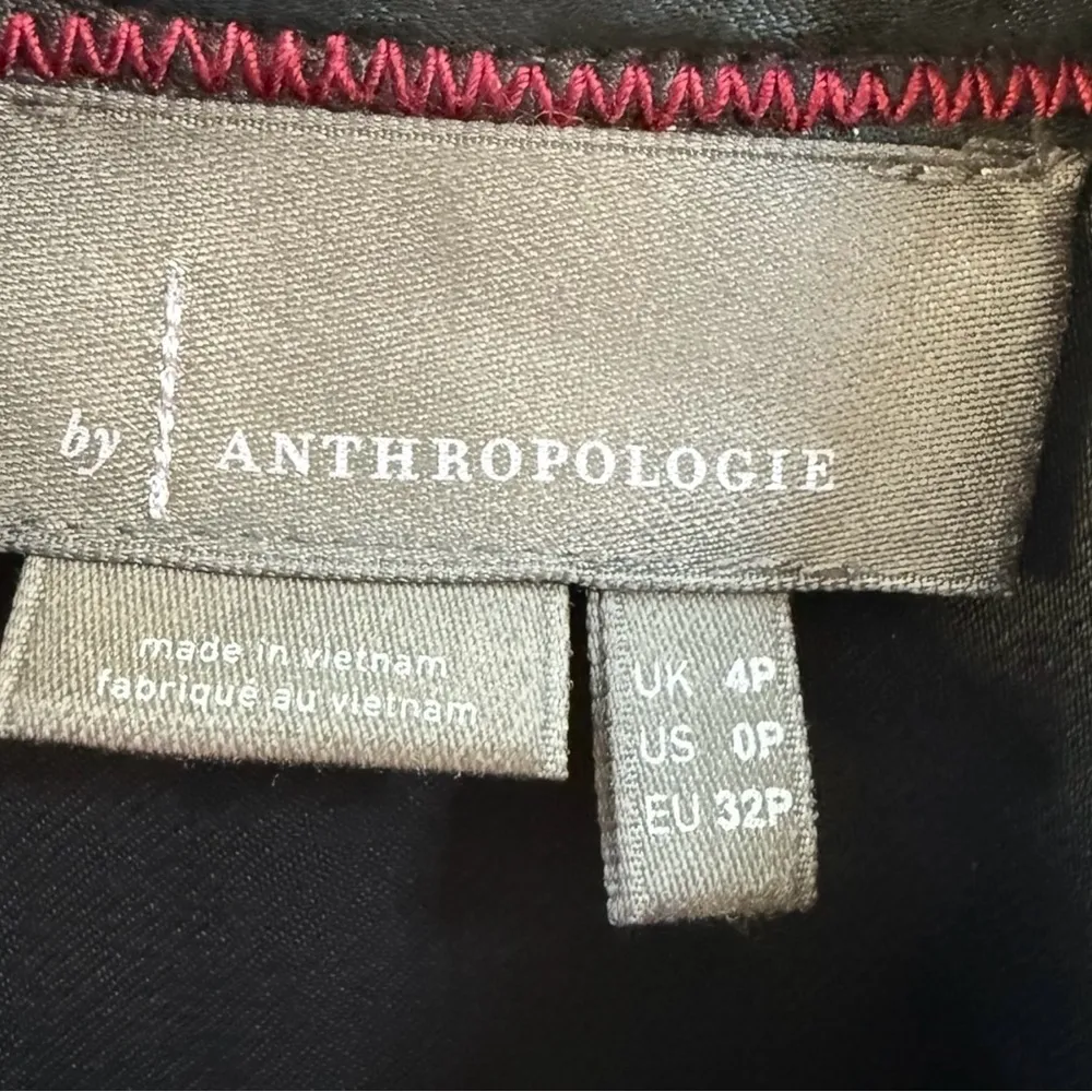 ANTHROPOLOGIE Faiza Utility Shirt Dress Navy Petite 0P Blue - Image 9