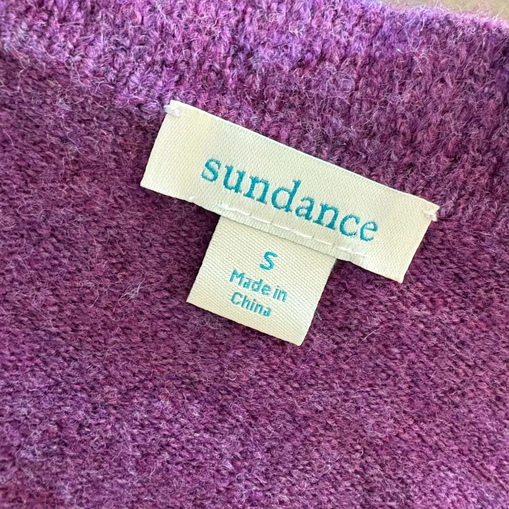Sundance Sweater Womens Purple Long Sleeve Ruffle Size Small - Image 2