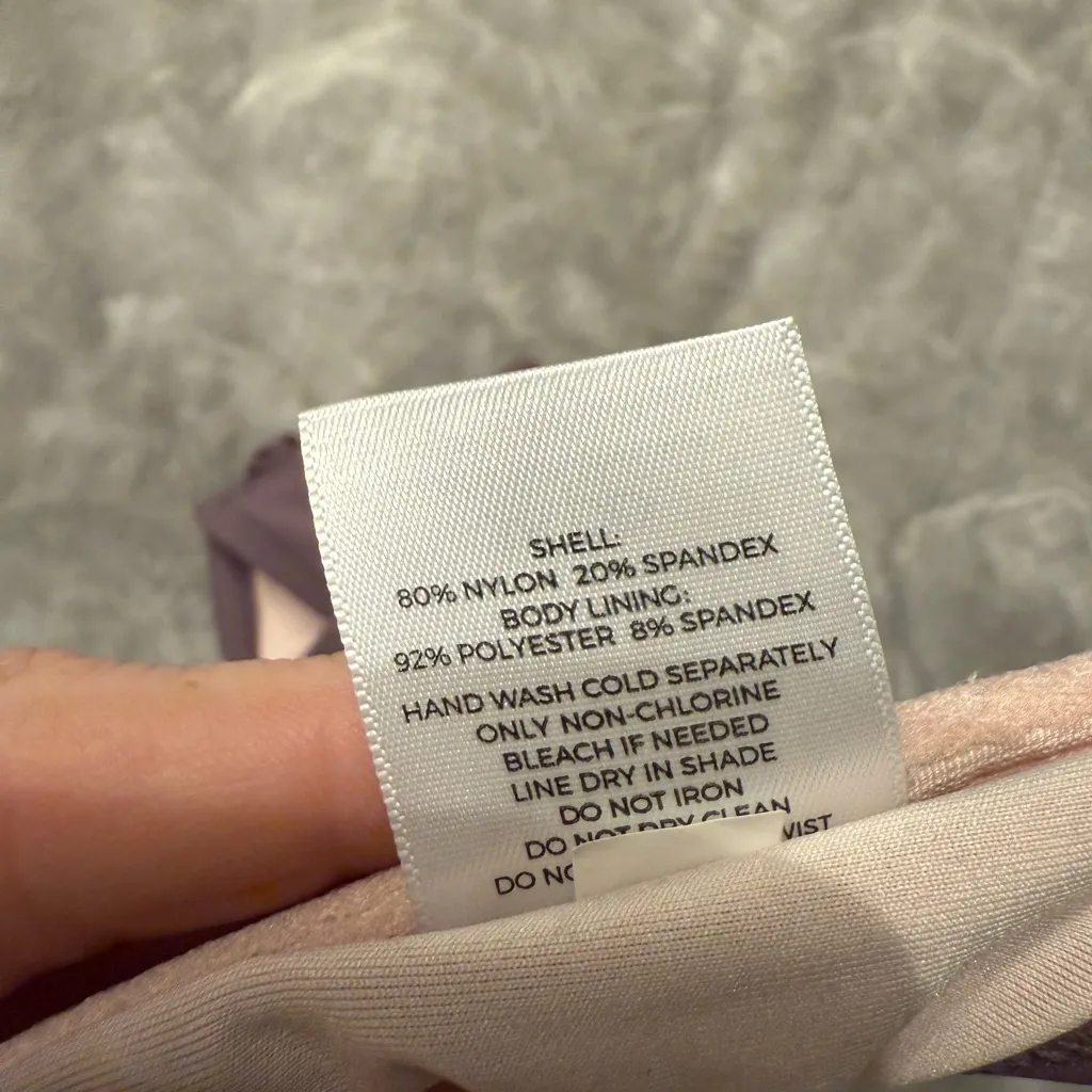 331 Shade & Shore 38DD Women's Purple bikini top Tie Front Beach vacation - Image 4