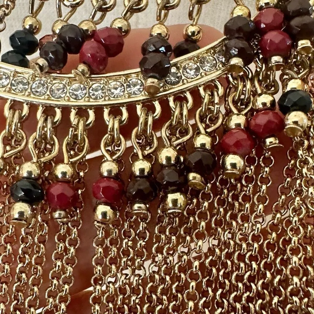 Inc Gold tone beaded chain pendant necklace - Image 8