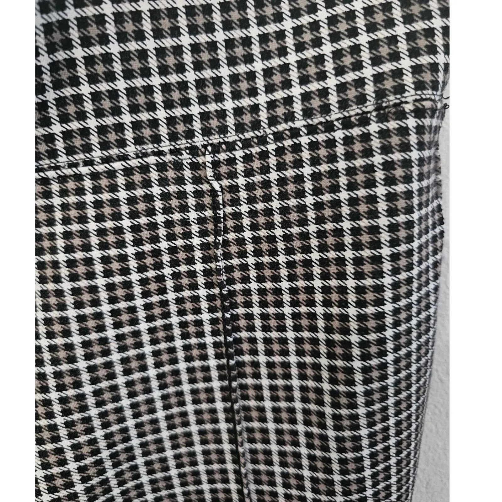 Old Navy Stevie High Rise Pants Women Sz Sm Checkered Dark Academia Work‎ Style - Image 3