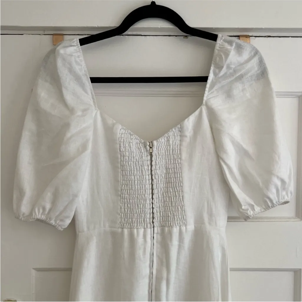 NWOT Reformation Belgium Linen Dress White Sundress - Image 10