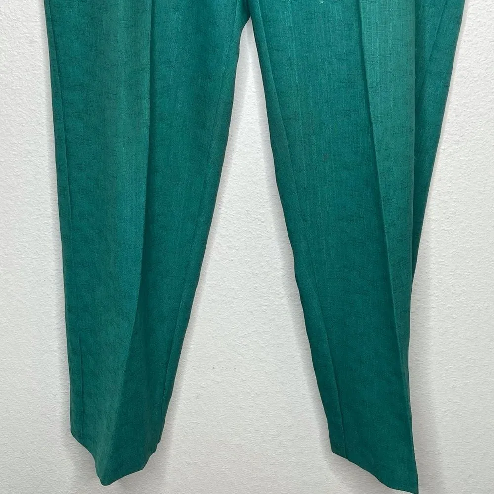 Vintage Sag Harbor Pantsuit Green‎ Black Size 16 - Image 5