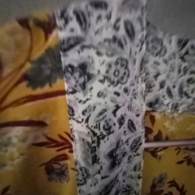 Japan M Boho Floral Kimono Open Front Duster - Image 6