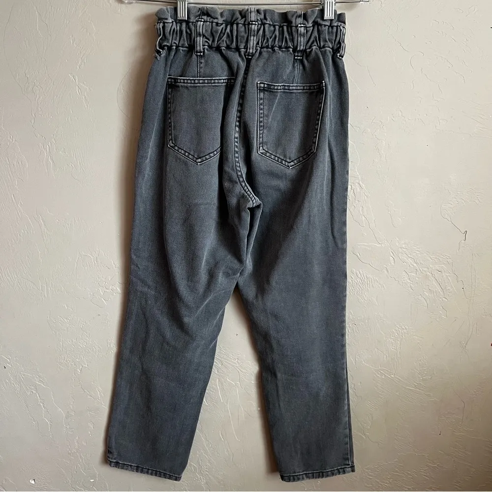 Pacsun Gray‎ Mom Jean Paper Bag High Rise Crop Jeans - Image 6