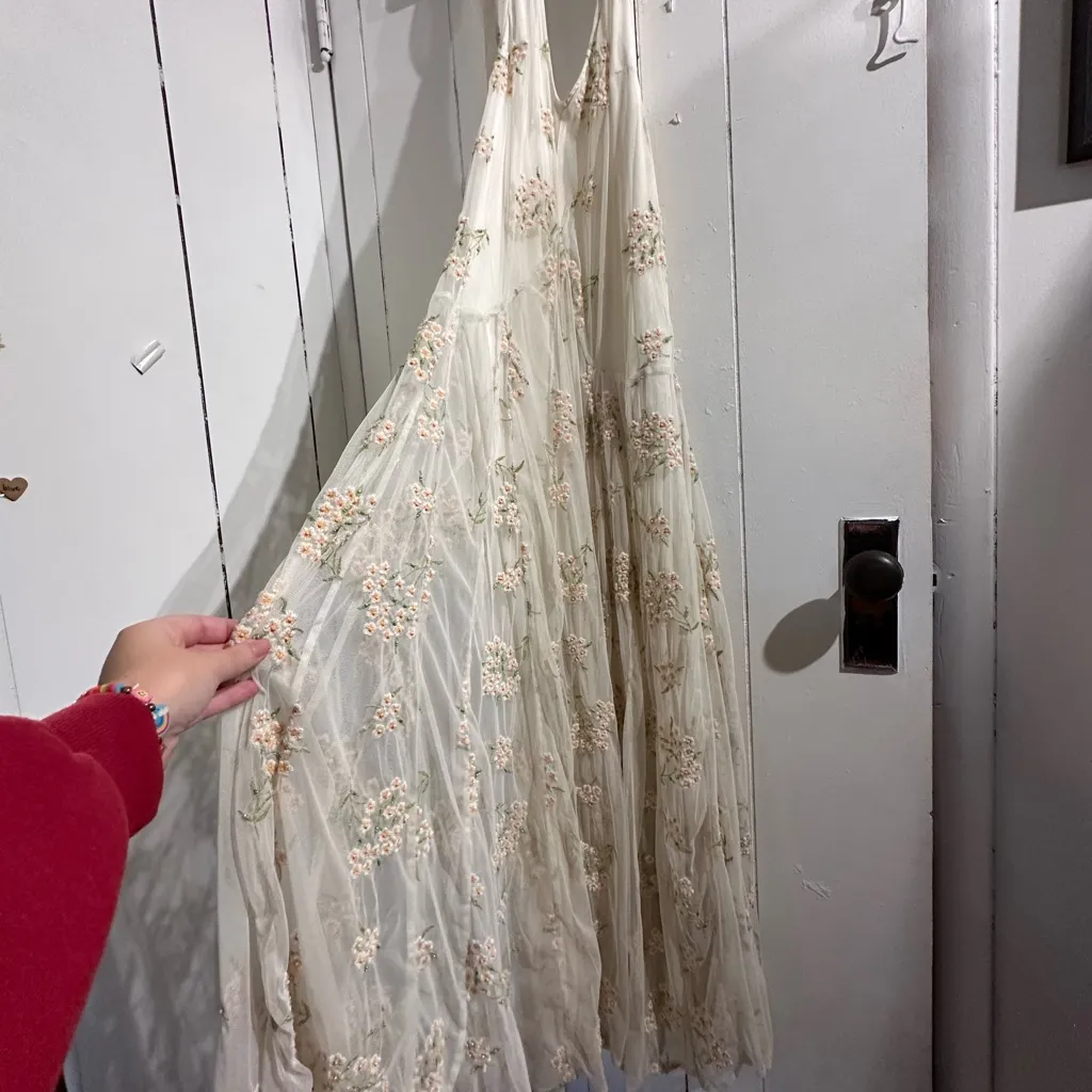 FREE PEOPLE Floral Embroidered On Hold embroidered maxi Dress - Image 8