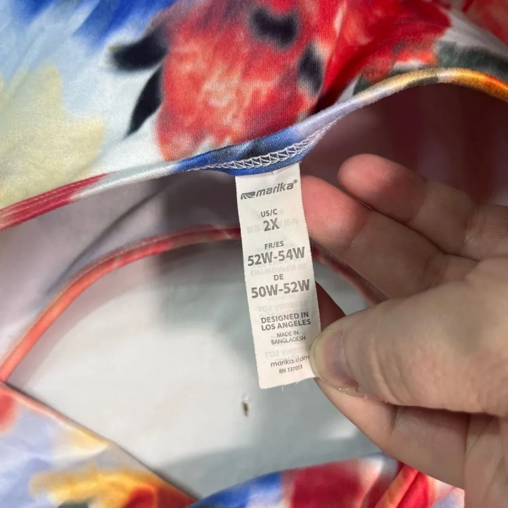 Marika twist back work out tank White Size 2X - Image 4