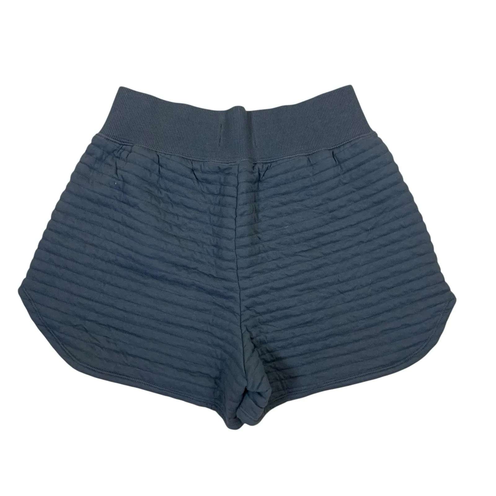 Everlane Gray Quilted Lounge Shorts Elastic Waist Minimalist Casual Medium - Image 2