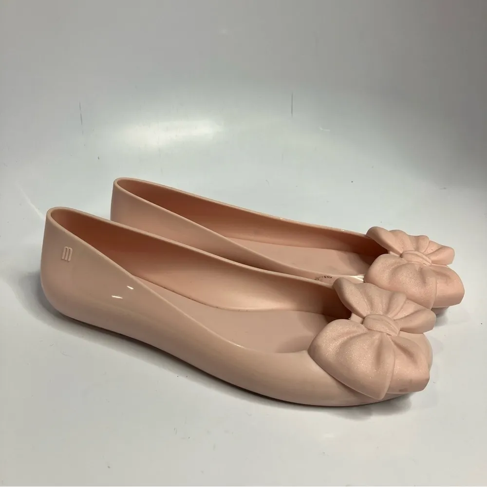 Melissa bow jelly‎ flats pink size 10 - Image 3