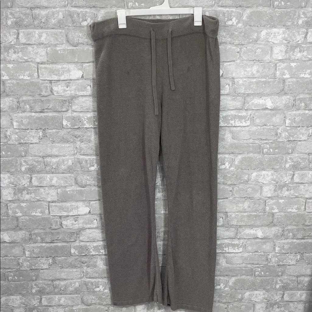Barefoot Dreams CozyChic Lite Knit Pants Beige Brown Style 481 - Image 2