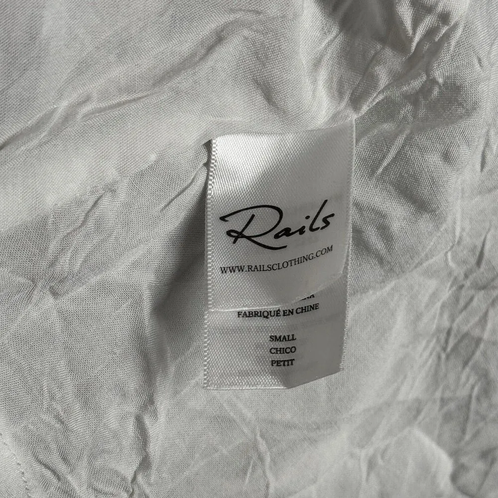 Rails Dress Womens Small White Rainbow Red Cheetah Print Frida Dress Y2k Cottage - Image 8