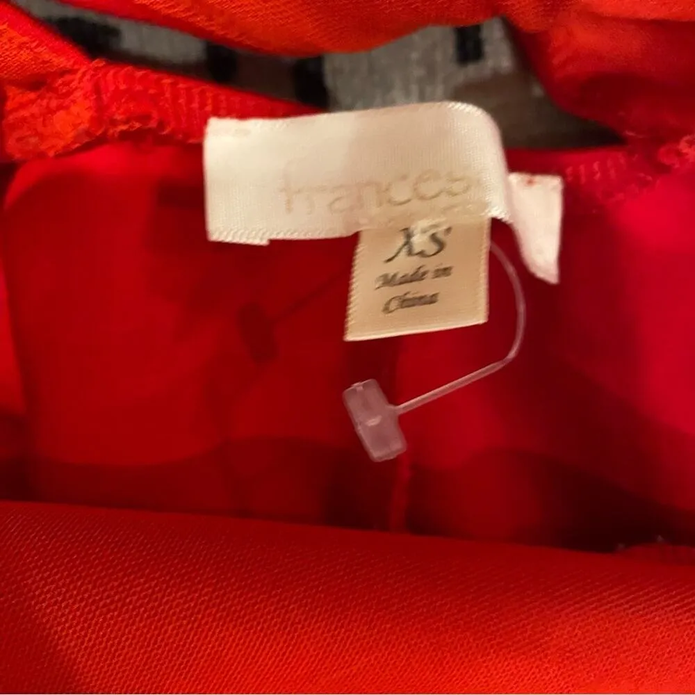 Francesca’s Criss-cross Back Skater Skirt Dress Red Size XS - Image 4