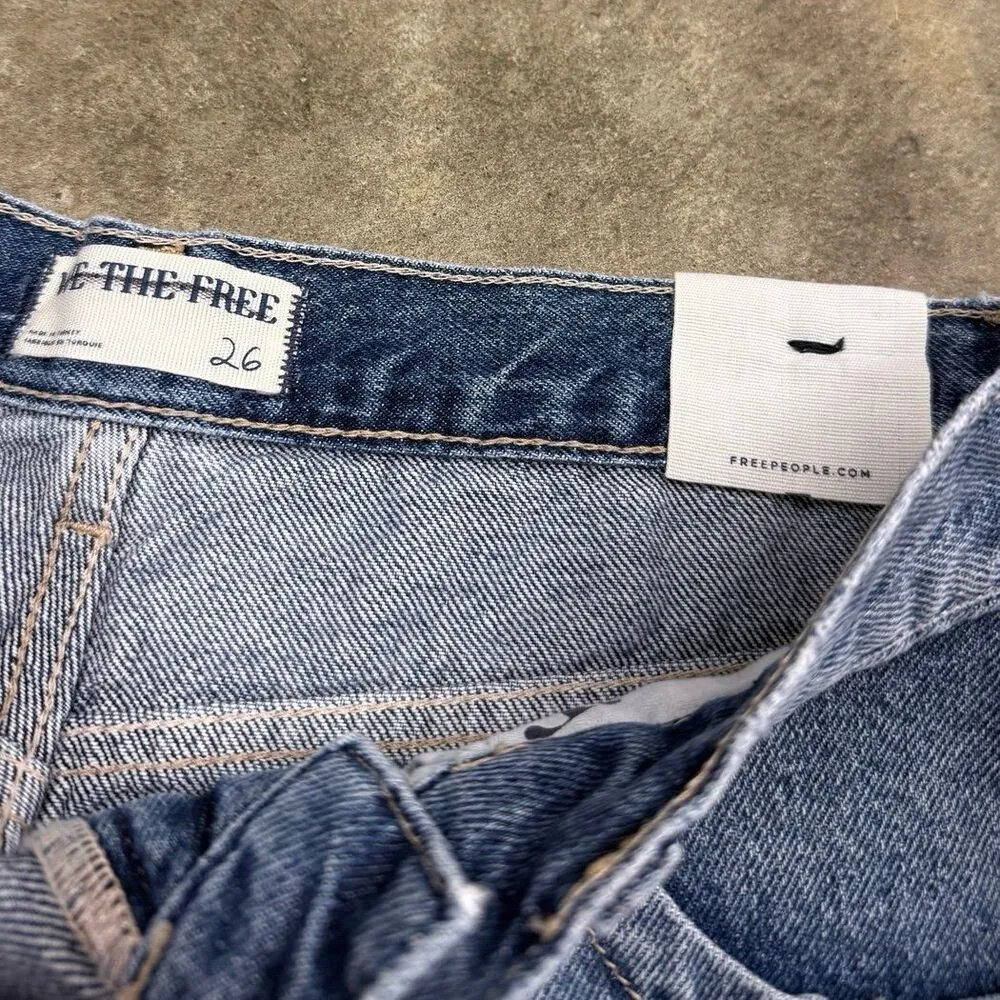 Free People Ghost town high rise long Jean shorts - Image 4