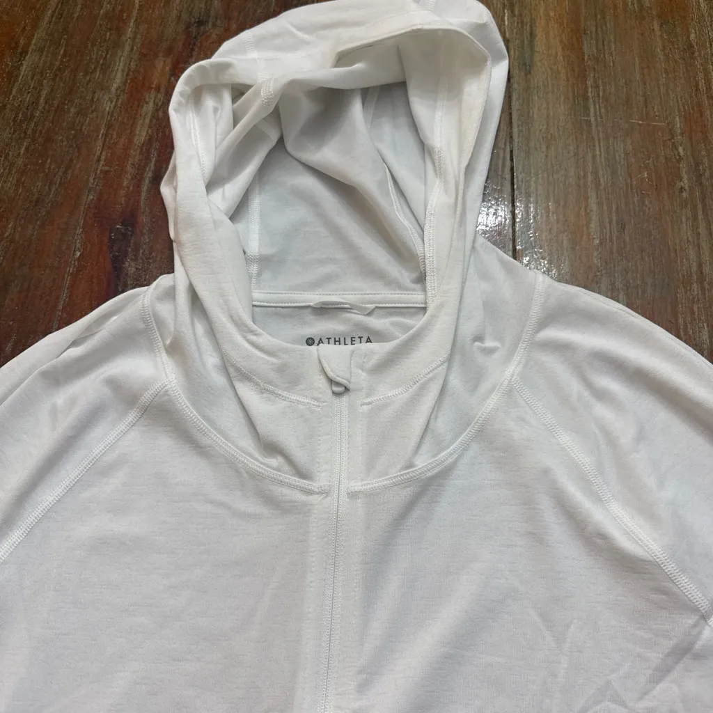 Athleta NWT Women's  White Pacifica Illume UPF Relaxed Hoodie Medium - Image 2