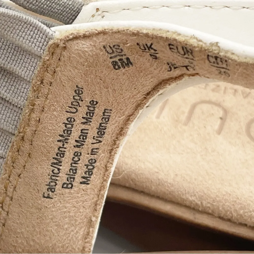 SOUL Naturalizer Women's Jette Flat Sandals White Silver Faux Leather Size 8 - Image 7