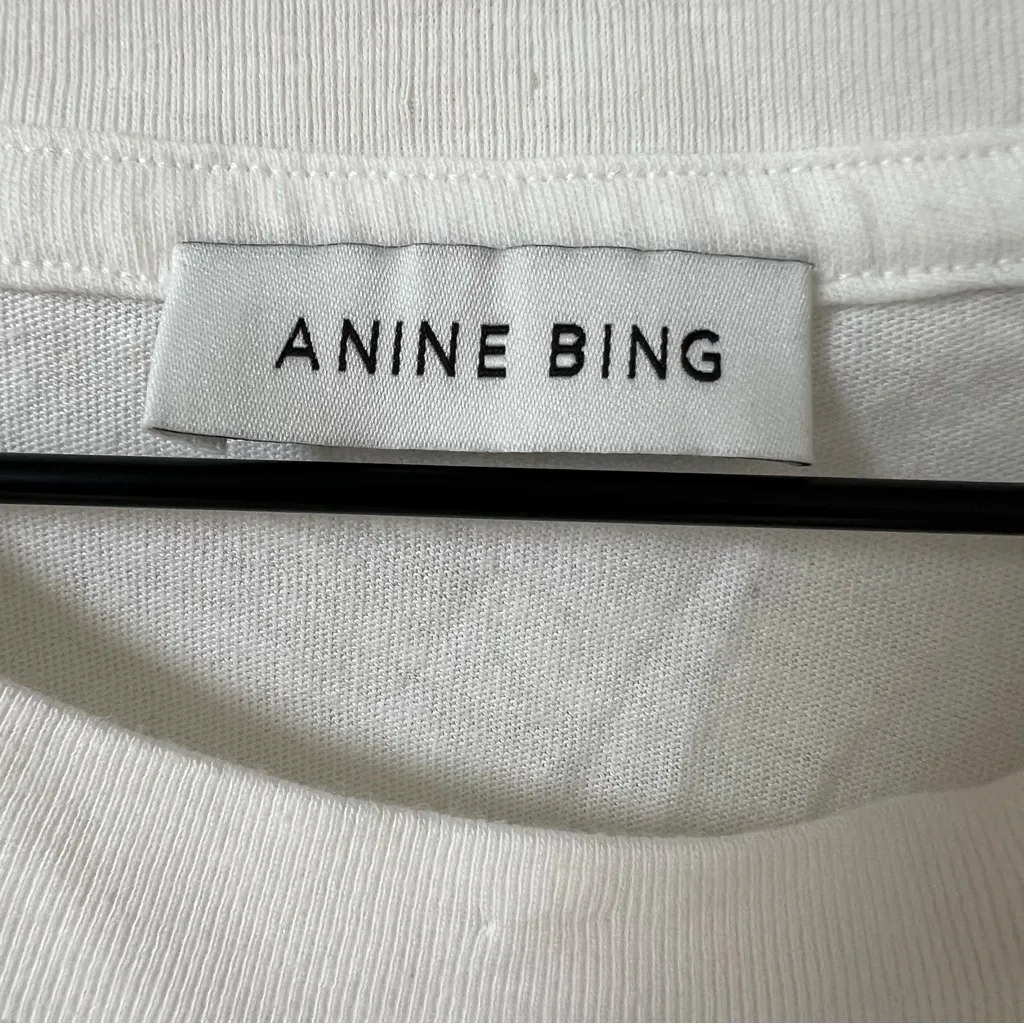 NWOT Anine Bing Rudy Tee in Ivory White - Image 6