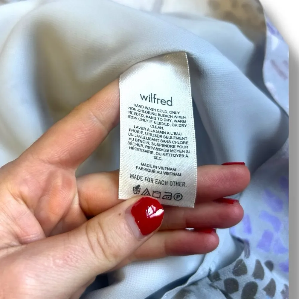 Aritzia Wilfred Fable Dress Sweetheart Neckline Mini Tie Shoulders Size 12 - Image 11